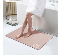 Tappeto da bagno con terra di diatomee, ad asciugatura rapida, super assorbente, con fondo in gomma antiscivolo, adatto sotto la porta, tappeti da pavimento davanti alla vasca da bagno, doccia,