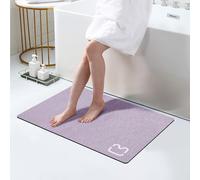 Tappeto da bagno con terra di diatomee, ad asciugatura rapida, super assorbente, con fondo in gomma antiscivolo, adatto sotto la porta, tappeti da pavimento davanti alla vasca da bagno, doccia,