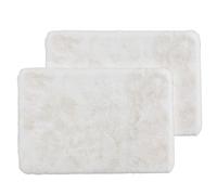 Tappeto da bagno della collezione Schöner Wohnen 40x60 cm set di 2 - tappetino da bagno molto soffice bianco - tappetino decorativo da bagno lavabile e antiscivolo