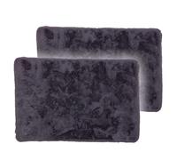 Tappeto da bagno della collezione Schöner Wohnen 40x60 cm set di 2 - tappetino da bagno molto soffice antracite - tappetino decorativo per il bagno lavabile e antiscivolo