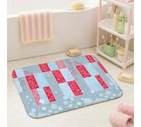 Tappeto da bagno floreale, moderno astratto patchwork turbinii nessuno rosso essenziale per camera da letto tappetino da bagno per doccia pavimento WC Decor 50 x 81 cm