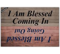 Tappeto da Bagno I Am Blessed Coming in And Going out Tappeto Doccia Anti-Polvere Lavabile Scendiletto, per Lavanderia, Interno, Giardino, 40x60cm