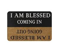 Tappeto da Bagno I Am Blessed Coming in I Am Blessed Going out Cucina Tappeto Anti-Polvere Lavabile Zerbino da Esterno, per Cucina, Camera, Soggiorno, 40x60cm