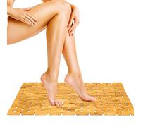 Tappeto da bagno in bambù，Tappetino da bagno in legno antiscivolo Resistente all’Umidità pedana per doccia per interni, bagno, doccia, spa, sauna tappetino da doccia in legno (40 * 60cm)