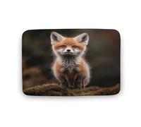 Tappeto da bagno Lovely Fox, tappetino da bagno con motivi di muschio e paesaggi li, con retro antiscivolo, morbido tappetino in microfibra per a, 50,8 x 81,3 cm