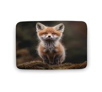 Tappeto da bagno Lovely Fox, tappetino da bagno con motivo paesaggi li di muschio e retro antiscivolo, morbido tappetino in microfibra per a, 40,6 x 61 cm