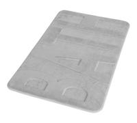Tappeto da bagno Memory grigio chiaro con scritta Bath Grigio - Chiaro