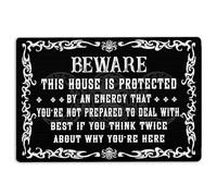 Tappeto Da Bagno Moderno Zerbino Ingresso Beware This House Is Protected Classico Tappetino Da Bagno Per Ingresso Interno Terrazzo 40X60Cm