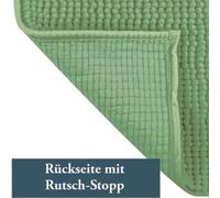 MSV - Tappeto da bagno Oruga 60 x 90 cm, colore: verde, 60 x 90 cm