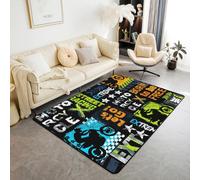Tappeto da bagno per moto da cross, colorato graffiti, antiscivolo, tappetino da bagno per interni e moto, stile hippie, moderno, shaggy assorbente, tappeto decorativo, 40,6 x 61 cm