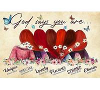 Tappeto Da Bagno Resistente Entrata Zerbino Redhead Woman - God Says You Are Unique Classico Tappetini Per Interno Ingresso Terrazzo 40X60Cm