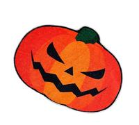 Tappeto da bagno rotondo 2025, motivo Halloween Trippy, 61 cm, colore rosso/nero, in gomma antiscivolo, lavabile, estetico, con faccia felice, astratto, hippie, retrò, divertente, fresco, morbido