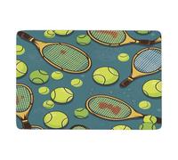 Tappeto da bagno, tappetino da bagno con stampa di palline da tennis, super morbido e confortevole, tappetino da doccia in microfibra, super assorbente