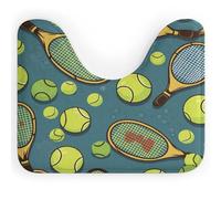Tappeto da bagno, tappetino da bagno con stampa di palline da tennis, super morbido e confortevole, tappetino da doccia in microfibra, super assorbente