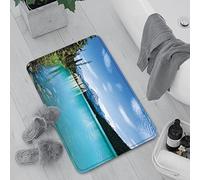 Tappeto da Bagno, Tappetino Doccia Assorbente Antiscivolo,Decorazioni del lago, foto dell'antico castello storico,Soffice Tappeti Bagno Microfibra, Tappetini per il Bagno Assorbente D'acqua 60 x 100cm