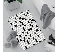 Tappeto da Bagno, Tappetino Doccia Assorbente Antiscivolo,Ricerca per parole, cruciverba classico con scatole e n,Soffice Tappeti Bagno Microfibra, Tappetini per il Bagno Assorbente D'acqua 60 x 100cm