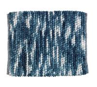 Tappeto da bagno Urdu 55x65 in microfibra blu Blu-bianco