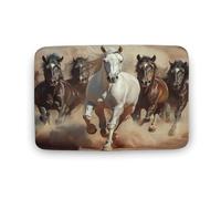Tappeto da bagno vintage con cavalli selvaggi, tappetino da bagno con animali del deserto al galoppo, con retro antiscivolo, morbido tappetino in microfibra per a, 40,6 x 61 cm
