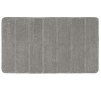 Tappeto da bagno Wenko Steps Light Grey, Tappetino da bagno antiscivolo, Eccezionalmente Morbido e densità qualità, Poliestere, grigio chiaro, 120 x 70 x 0.1 cm
