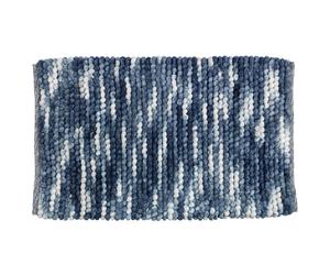 Tappeto da bagno Wenko Urdu blu poliestere 60x90 cm blu Blu