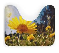 Tappeto da bagno Yellow Flower Under The Sun - Tappetino antiscivolo a forma di U, lavabile, super assorbente, asciugatura rapida, 40x50 cm