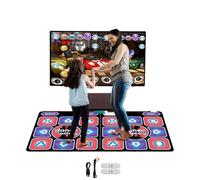 Tappeto da Ballo 2 in 1 per TV e PC, Tappeto da Ballo Elettronico con 2 Controller di Gioco, Tappeto da Ballo LED con Luce/100 Canzoni/3 Modalità di Gioco, per Fitness, Danza, Yoga (Gioco per Due