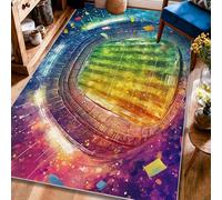 Tappeto da campo da calcio, per celebrazioni sportive, stadio, coriandoli, celebrazione verde, a pelo basso, tappeto per interni e casa, non perde pelo, per soggiorno, camera da letto, sotto il tavolo