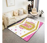 Tappeto da cheerleader, 13 x 150 cm, alla moda, con stampa con paillettes, non perde pelo, per camera da letto, stanza dei giochi, comodino, tappetino decorativo per interni per adulti e bambini