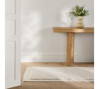 Tappeto da comodino annodato a mano in maggioranza lana, EDGI Beige 80 x 150 cm