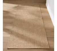 Tappeto da corridoio effetto juta per interni ed esterni, ESSENY Beige 80 x 250 cm