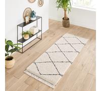 Tappeto da corridoio stile berbero Fatouh Beige 80 x 300 cm Etnico