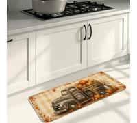 Tappeto da cucina a tema raccolta per pavimento, stile rustico autunnale, imbottito, confortevole, lavabile, decorativo, per lavelli da cucina, lavanderia, bagno, 40,6 x 119,6 cm
