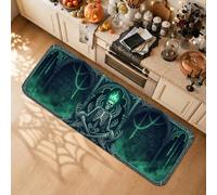 Tappeto da cucina a tema scheletro gotico, per Halloween, 40,6 x 119,6 cm | Architettura gotica, Tappeto per lavello da cucina, tema sotterraneo, Dark Fantasy, Tappetini da cucina