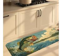 Tappeto da cucina acquatica per pavimento, tappeto in memory foam, imbottito, comodo, lavabile, antiscivolo, per lavandini, lavanderie, bagno, 40,6 x 119,4 cm