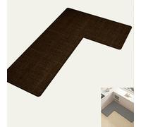 Tappeto da cucina antiscivolo, a forma di L, antiscivolo, lavabile, assorbente, in gomma, per cucina, design angolare impermeabile