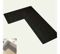 Tappeto da cucina antiscivolo, a forma di L, tappetino da cucina in gomma assorbente, impermeabile e lavabile, design ad angolo