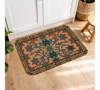 Tappeto da cucina bohémien con uccelli tropicali e melograno, 50 x 78 cm | Tappeto per lavello da cucina, motivo con piastrelle marocchine, motivo albero di melograno, decorazione per la casa bohémien