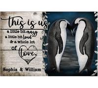 Tappeto Da Cucina Classico Entrata Zerbino Penguin This Is Us A Little Bit Crazy A Little Bit Loud And A Whole Lot Of Love Multiuso Tappetino Di Benvenuto Per Bagno Casa Camera 40X60Cm