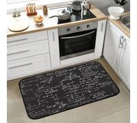 Tappeto da cucina con formule matematiche, anti affaticamento, antiscivolo, comodo, per interni, ingresso, camera da letto, garage, pavimento, 99 x 50 cm