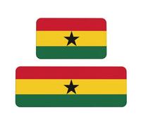 Tappeto da cucina con stampa bandiera del Ghana, 2 pezzi, per pavimento, casa, ufficio, lavanderia