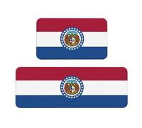 Tappeto da cucina con stampa bandiera del Missouri, 2 pezzi, per pavimento, casa, ufficio, lavanderia