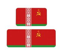 Tappeto da cucina con stampa bandiera della Bielorussia, 2 pezzi, per pavimento, casa, ufficio, lavanderia