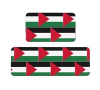 Tappeto da cucina con stampa bandiera della Palestina, tappetino da cucina per pavimento, 2 pezzi, per casa, ufficio, lavanderia