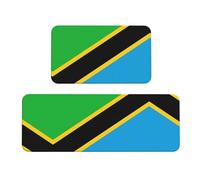 Tappeto da cucina con stampa bandiera della Tanzania, tappetini da cucina per pavimento, 2 pezzi, per casa, ufficio, lavanderia