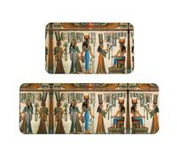 Tappeto da cucina con stampa di donne nell'antico Egitto, antiscivolo, lavabile, 2 set, antiscivolo, impermeabile