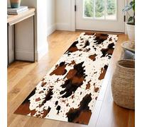 Tappeto Da Cucina Con Stampa Di Mucca Plateau, Con Motivo Geometrico Astratto E Texture Retrò Di Animali, Tappeto Antiscivolo Lavabile A Pelo Corto(L2,100x300cm)