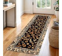 Tappeto Da Cucina Con Stampa Di Mucca Plateau, Con Motivo Geometrico Astratto E Texture Retrò Di Animali, Tappeto Antiscivolo Lavabile A Pelo Corto(L8,60x120cm)