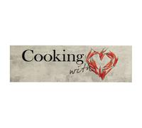 Tappeto da Cucina Lavabile Cucinare 60x180 cm in Velluto