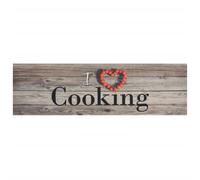 Tappeto da Cucina Lavabile Grigio Cucinare 45x150 cm Velluto