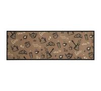 Tappeto da Cucina Lavabile Marrone Mattutino 60x180 cm Velluto